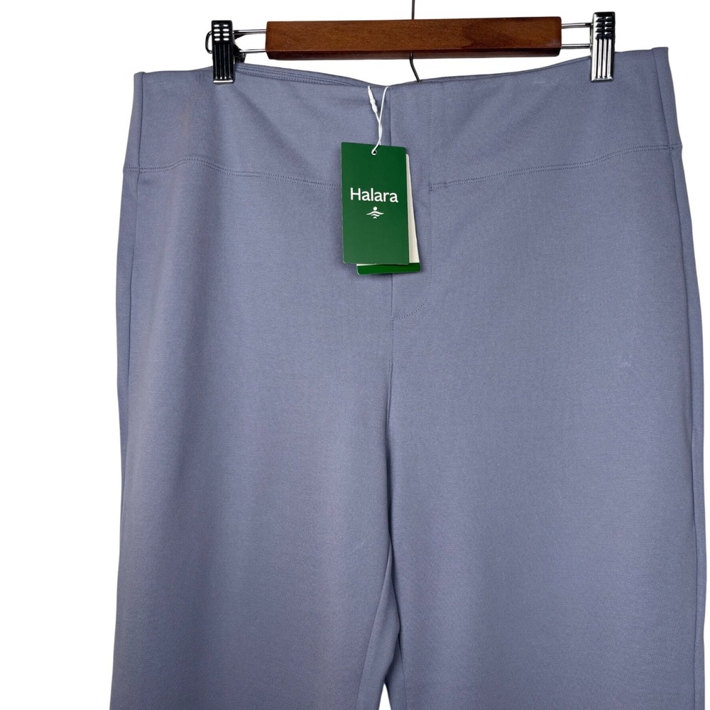 Halara XL High Waisted Flare Work Pants SculptKnit Blue Purple Tummy Control NEW - Picture 8 of 12